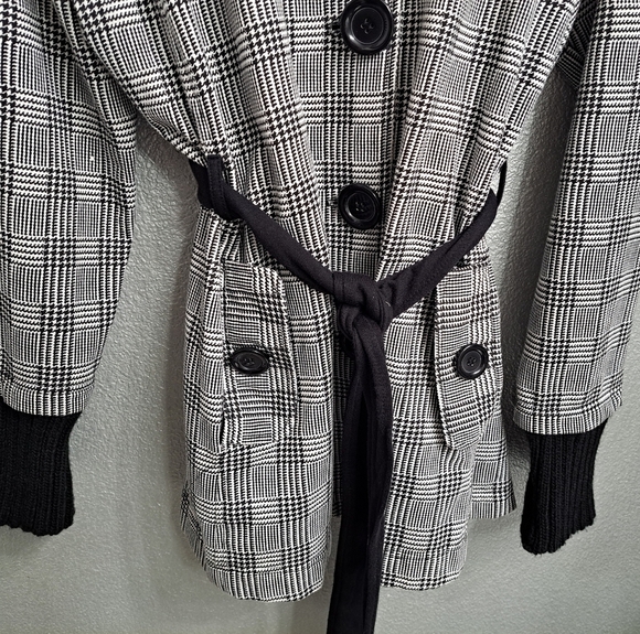 Self Esteem Black & White Plaid  Coat   Size 1X - Picture 4 of 12